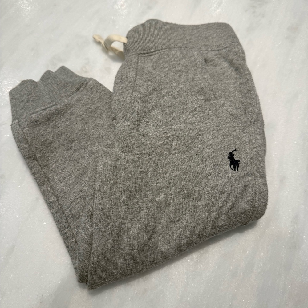 Polo by Ralph Lauren Kids Gray Fleece Joggers with Embroidered Pony